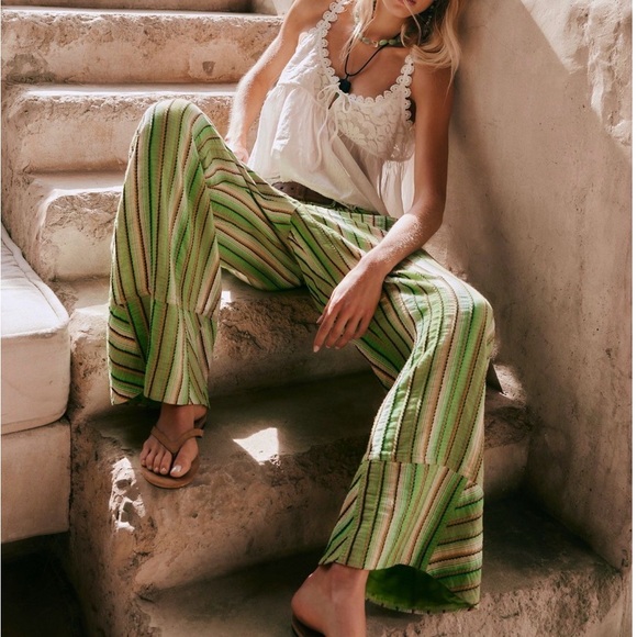 Free People Pants - Free people days end pant large green camo combo